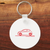 New Fiat 500 Cinquecento Sleutelhanger (Voorkant)