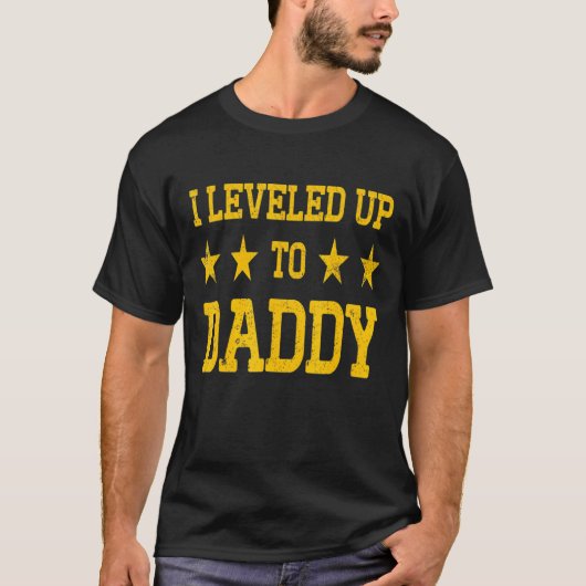 New First Time Dad To Be Up Daddy T-shirt (Voorkant)