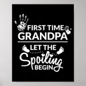 New First Time Grandpa Let The Siling Begin Gift Poster (Voorkant)