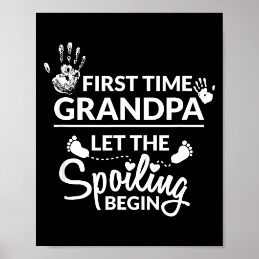 New First Time Grandpa Let The Siling Begin Gift  Poster (Voorkant)