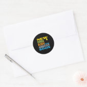 New Fishing Father’s Day Grandpa, Funny, Mom, Baby Ronde Sticker (Envelop)