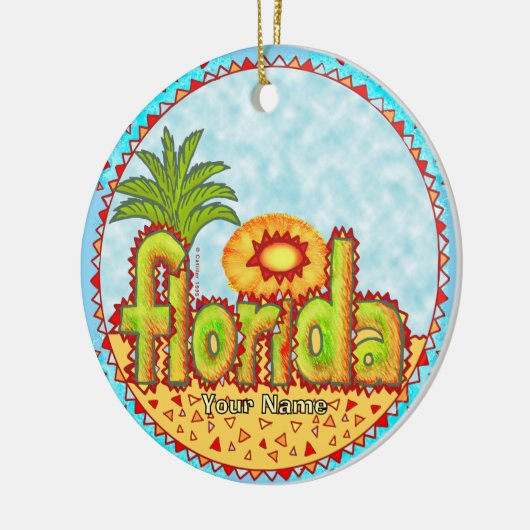 New Florida Sun Keramisch Ornament (Links)