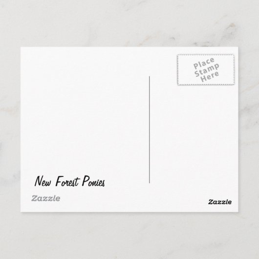 New Forest Hampshire Briefkaart (Achterkant)