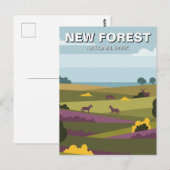 New Forest Nationaal Park Reizen Briefkaart (Voorkant / Achterkant)