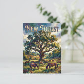 New Forest Nationaal Park VK Briefkaart (Staand voorkant)