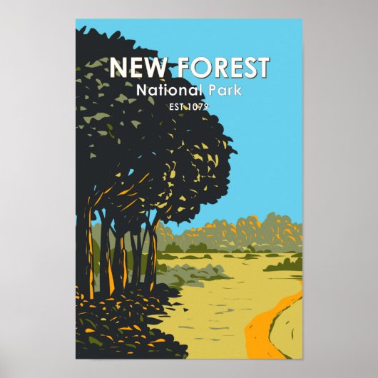 New Forest National Park England  Poster (Voorkant)