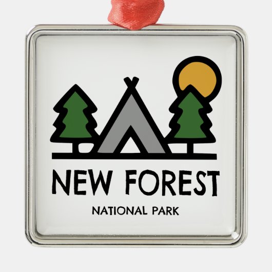 New Forest National Park Metalen Ornament (Voorkant)