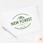 New Forest National Park Ovale Sticker (Envelop)