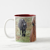 New Forest Pony of Hampshire England Tweekleurige Koffiemok (Links)