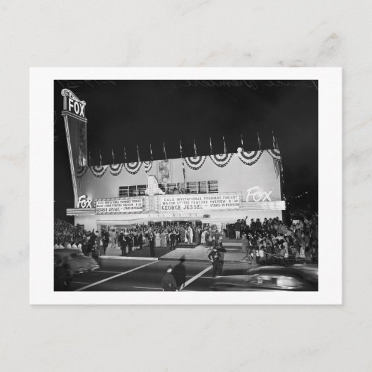 New Fox Theatre, Venetië, Californië, Vintage 1951 Briefkaart (Voorkant)