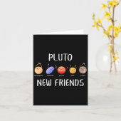 New Friends Dwarf Planets Funny Astronomy Science Kaart (Gele Bloem)