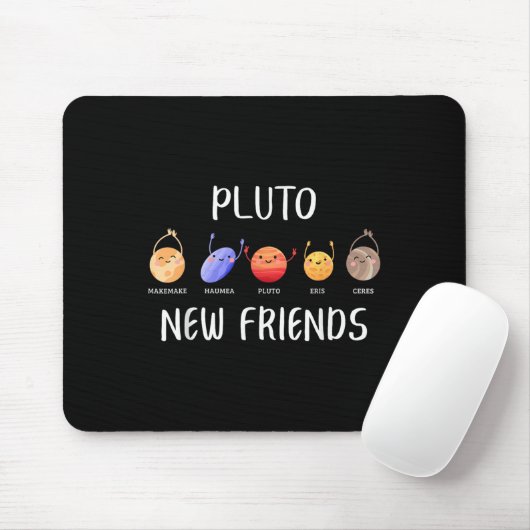 New Friends Dwarf Planets Funny Astronomy Science Muismat (Met muis)