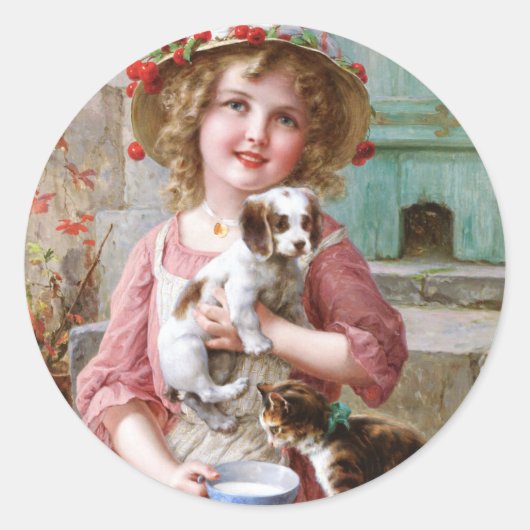 New Friends - Emile Vernon  Ronde Sticker (Voorkant)