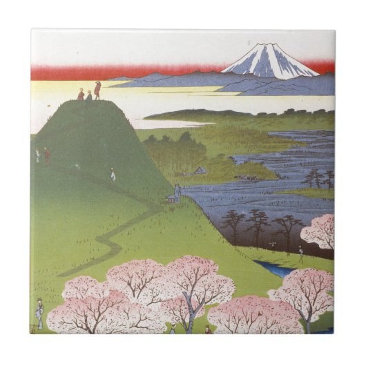 "New Fuji" Hiroshige Tegeltje (Voorkant)