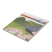 "New Fuji" Hiroshige Tegeltje (Zijkant)