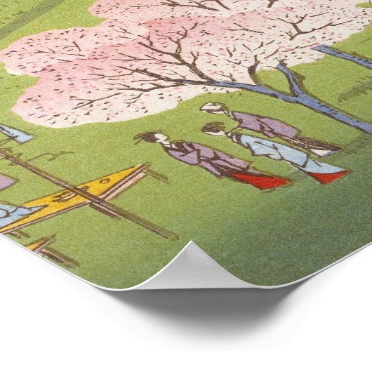 "New Fuji" Japanse Ukiyo-e Hiroshige Poster (Hoek)