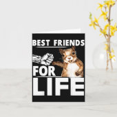 New Funny Squirrel Friend For Life - Men,women  Kaart (Gele Bloem)