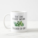 New Future Daughter in Law Gift Bridal Shower Koffiemok<br><div class="desc">Funny pun gift for the prickin' awesome Daughter-in-Law!</div>