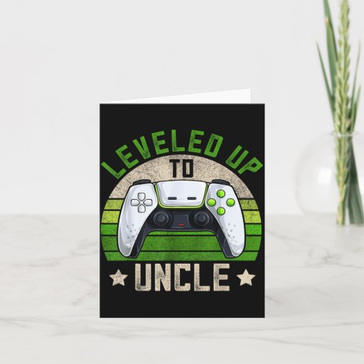 New Gamer Uncle Apparel, Funny Pregnancy Announcem Kaart (Voorkant)