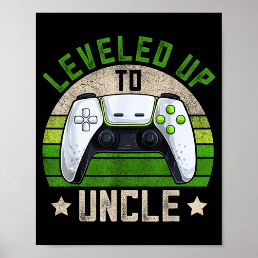 New Gamer Uncle Apparel, Funny Pregnancy Announcem Poster (Voorkant)