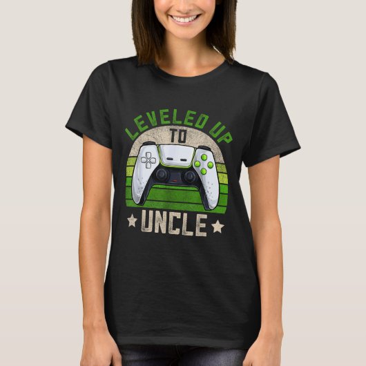 New Gamer Uncle Apparel, Funny Pregnancy Announcem T-shirt (Voorkant)