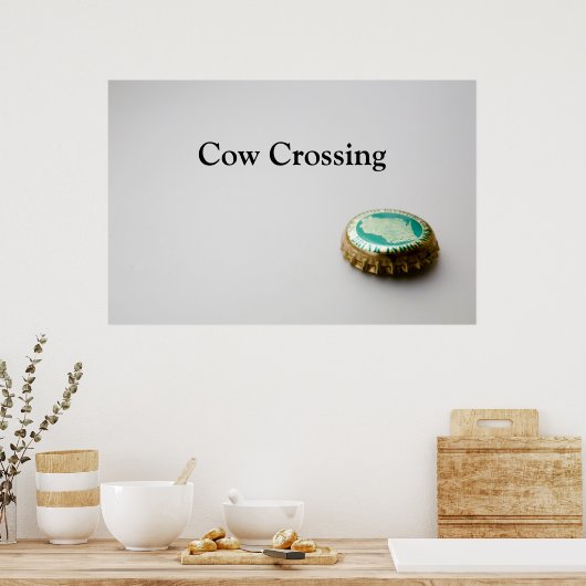 New Glarus, Koe Crossing Poster (Keuken)