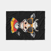 New Glarus Wi Usa Funny Cow Cartoon Design  Fleece Deken (Voorkant (Horizontaal))