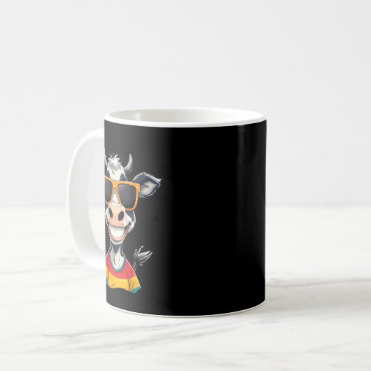New Glarus Wi Usa Funny Cow Cartoon Design  Koffiemok (Voorkant links)