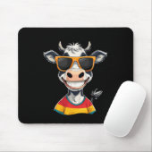 New Glarus Wi Usa Funny Cow Cartoon Design Muismat (Met muis)