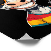 New Glarus Wi Usa Funny Cow Cartoon Design  Poster (Hoek)