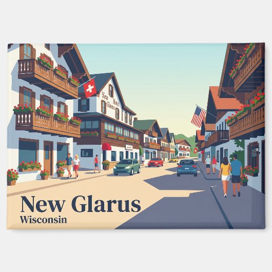 New Glarus, Wisconsin VS Magneet (Voorkant)
