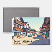 New Glarus, Wisconsin VS Magneet (Voorkant / Achterkant)