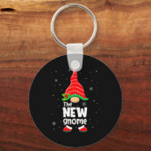 New Gnome Matching Family Group Christmas Party Pa Sleutelhanger (Voorkant)