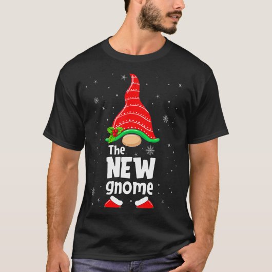 New Gnome Matching Family Group Christmas Party Pa T-shirt (Voorkant)
