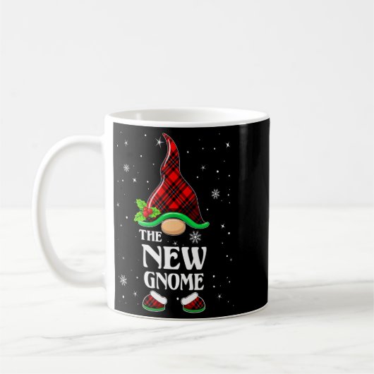New Gnome Red Plaid Matching Family Christmas Paja Koffiemok (Links)