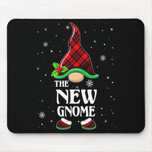 New Gnome Red Plaid Matching Family Christmas Paja Muismat (Voorkant)