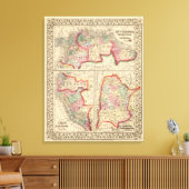 New Granada, Venezuela, Guyana Map van Mitchell Canvas Afdruk (Insitu (Woonkamer))