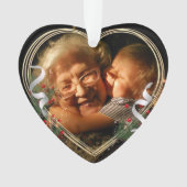 New Grandma Baby Holly Pine Gold Lijst Foto Ornament (voorkant)