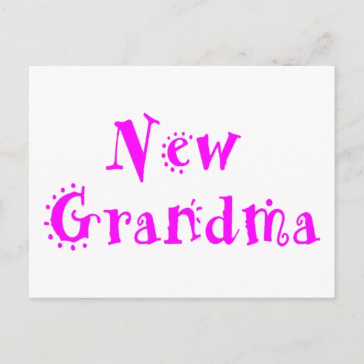New Grandma Briefkaart (Voorkant)