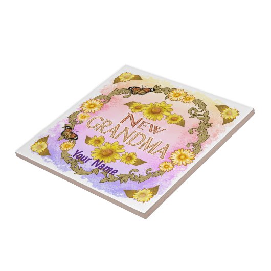 New Grandma custom name Tegeltje (Zijkant)