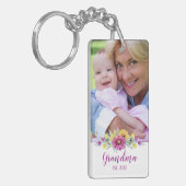 New Grandma Elegant Flowers| Foto Sleutelhanger (Voorkant Links)