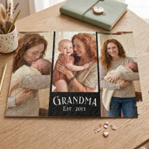 New Grandma Est. Year Custom Name 3 Photo