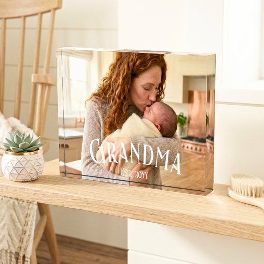 New Grandma Established Custom Name Year Photo Fotoblokken