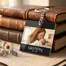 New Grandma Established Custom Name Year Photo Sleutelhanger