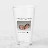 New Grandma First Moederdag Baby Foto Drink Glas (Voorkant)