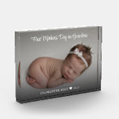 New Grandma First Moederdag Baby Photo Block Fotoblokken (Links)