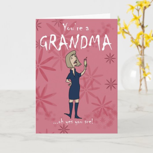New Grandma greecard Kaart (Gele Bloem)