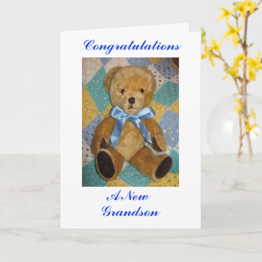 New Grandson Kaart (Gele Bloem)