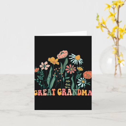 New Great Grandma Wildflower First Birthday &amp;  Kaart (Gele Bloem)