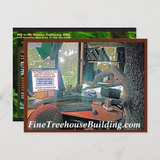 New Green Helpyounuts Treehouse Postcard Briefkaart (Voorkant / Achterkant)